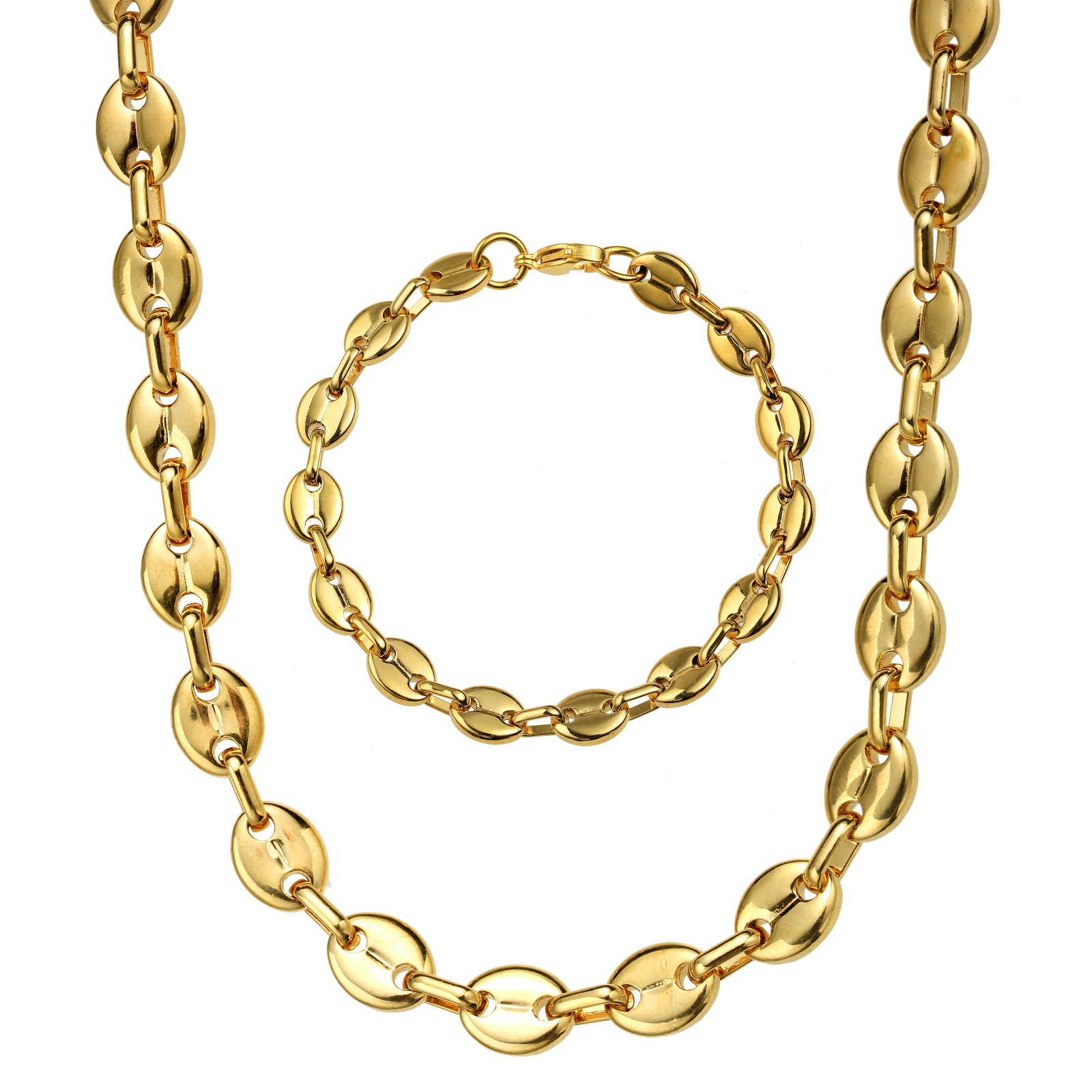 18g Weight Bracelets Classification coffee bean chain Chain Type 1 Piece Quantity Street Occasion Titanium Steel Material Geometric Pattern Men's Gender Plating Design Hip-Hop Style Hip-Hop Geometric Titanium Steel Plating Men's Bracelets Men's Chain Bracelets 3