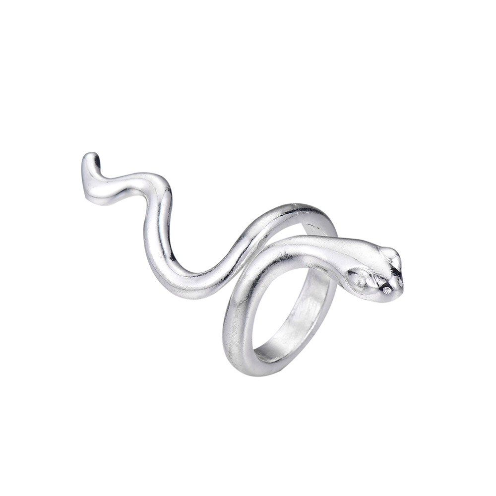 Hot Sale Alloy Smooth Snake Ring Wholesale display picture 6