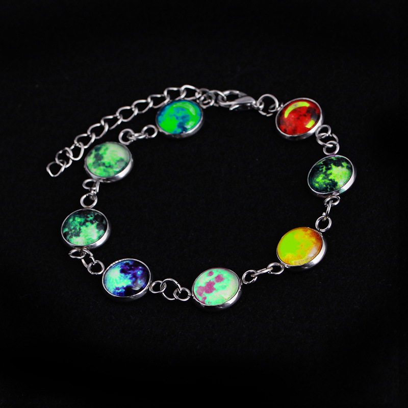 Luminous Starry Sky Luminous Gem Pendant Bracelet display picture 7