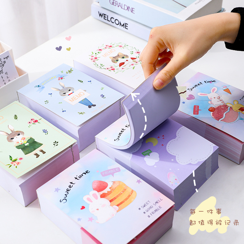 艺蓝Z一日一作可爱便签本子学生用加厚可撕记事便利贴创意便签纸