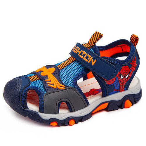 Boys' Spider-Man Sandals Summer New Children's Baotou Sandals Soft Sole Beach Sandals for Middle and Large Children and Elementary School Students