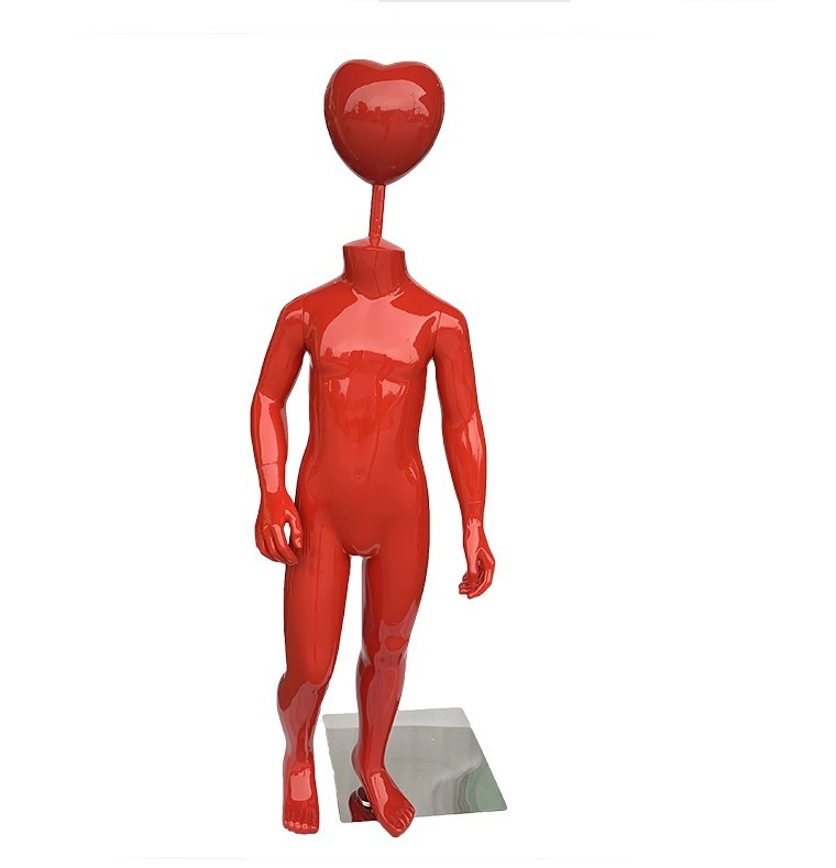 Children's glass physiological mannequin head heart-shaped full body