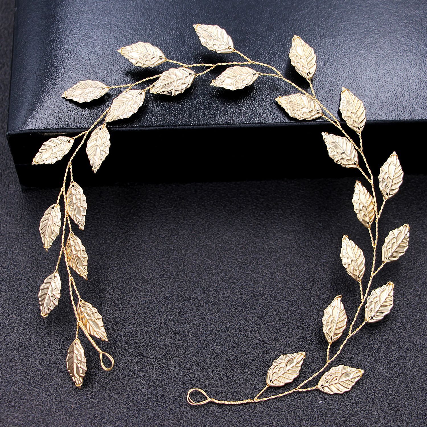 12g Weight Jewelry Headband Hair Accessories Type 1 Piece Quantity Party Occasion Alloy Material Leaf Pattern Women's Gender Sweet Style Sweet Women's Leaf Alloy Jewelry Headband 5
