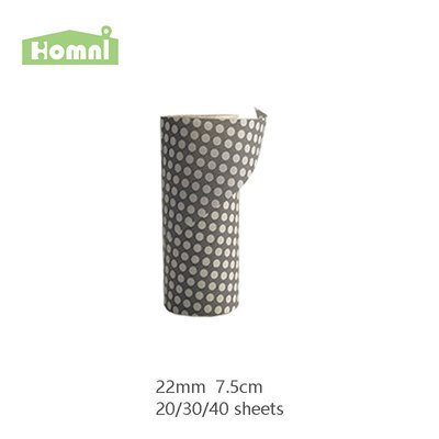 HOMNI 22mm內徑7.5cm高 迷妳斜撕粘毛器紙卷30張可印花 廠家定制