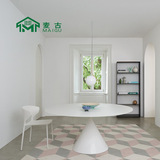 麦古 Современный скандинавский индустриальный стиль, дизайнерский круглый обеденный стол в виде песочных часов, овальный стол для гостиной, мебель