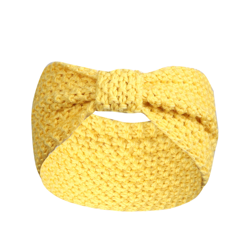 Women's Vintage Style Bow Knot Knit Hair Band display picture 6