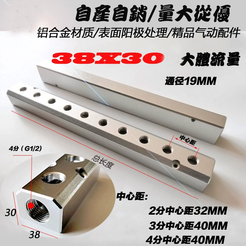 Многотрубный распределитель воздуховыпускного отверстия Распределитель источника воздуха Быстроразъемный соединитель C-типа для монтажной пластины базовой шины