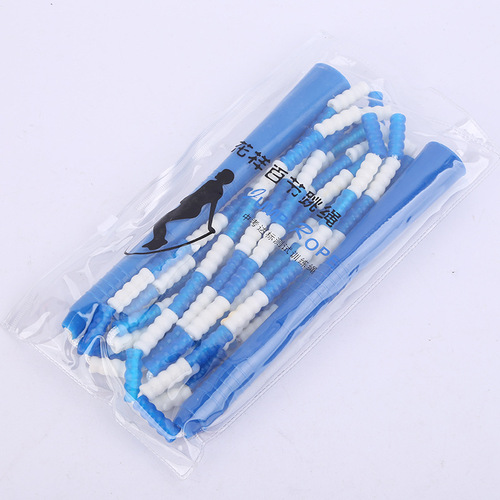 Manufacturer wholesale children primary school students bamboo joint skipping rope adult pattern kindergarten standard plastic hundred joints bead joint skipping rope 