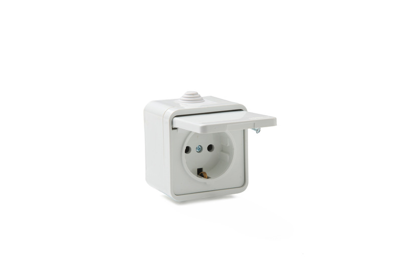 [Factory supply] European-style SR waterproof socket 250V covered socket concealed socket CE