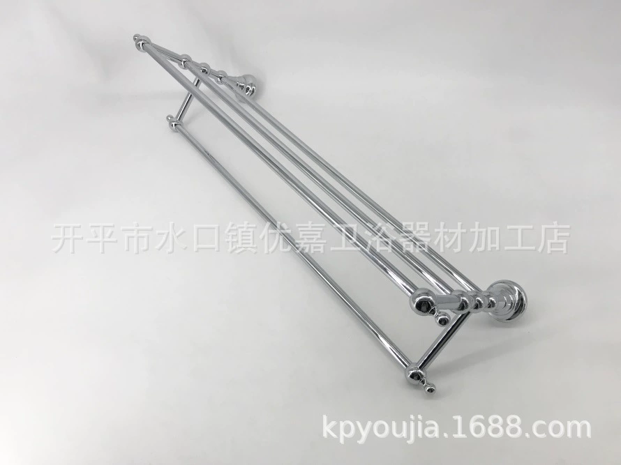 开平优嘉卫浴 Chrome bath towel rack Double-layer bathroom towel rack Copper electroplated towel rack 0264