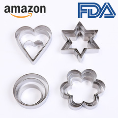 Origin stainless steel cookie molds 12-piece set, Amazon best-selling fruit cutters, sandwich flower molds