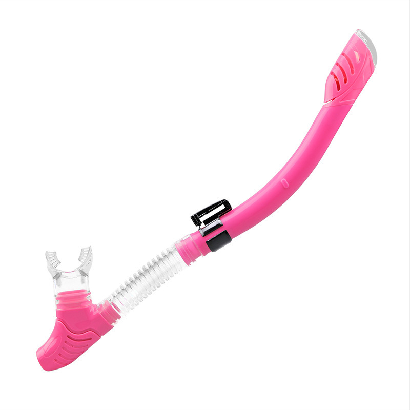 Chiusura automatica del tubo di respirazione per immersione con galleggiante per nuoto completamente asciutto in silicone trasparente per aspirazione dell'acqua anti-soffocamento_voghion.com