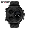 SANDA 3002 new sports watch Male student outdoor night light water dual -display electronic watches