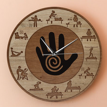 跨境搞笑搓澡图案亚克力挂钟 个性静音情趣时钟卧室装饰钟