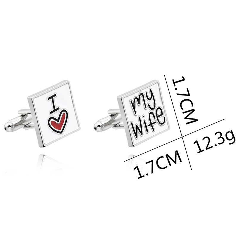 9g Weight Fashion Geometric Glass Plating Unisex Cufflinks