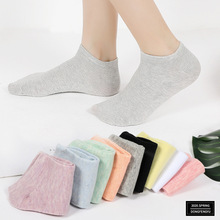 棉质袜子女船袜纯色糖果色舒适女士袜短袜运动袜子厂家批发