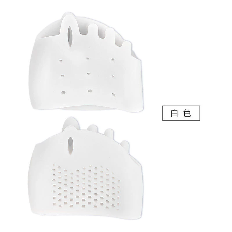 Сотовая подушка для передней части стопы с пятью отверстиями Амортизирующая противоскользящая разветвитель на носке, чехол для носка с пятью отверстиями, защита костей с пятью отверстиями, защита костей для большой стопы Hallux Valgus