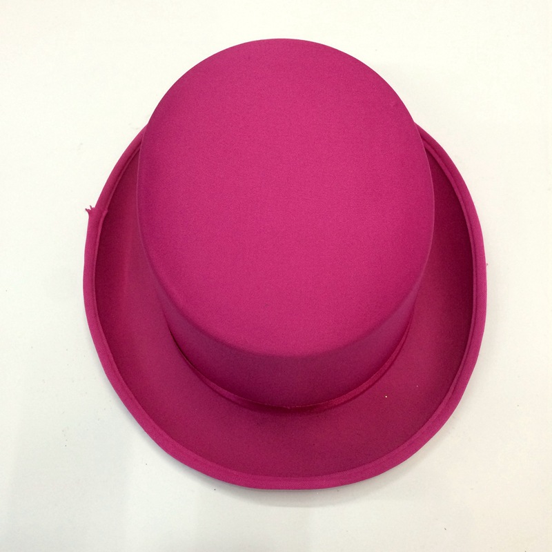 Custom-made knitted fabric composite Lincoln hats in various colors for performance festivals maozi export hats detail image 4