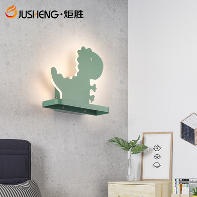 Ju Sheng Brief LED Wall lamp Study bedroom Bedside lamp Acrylic personality dinosaur animal Decorative wall Wall lamp