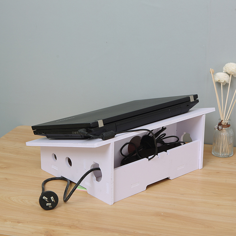 Procesamiento personalizado tablero de madera y plástico doméstico portátil soporte de monitor de computadora elevación de escritorio estante de almacenamiento