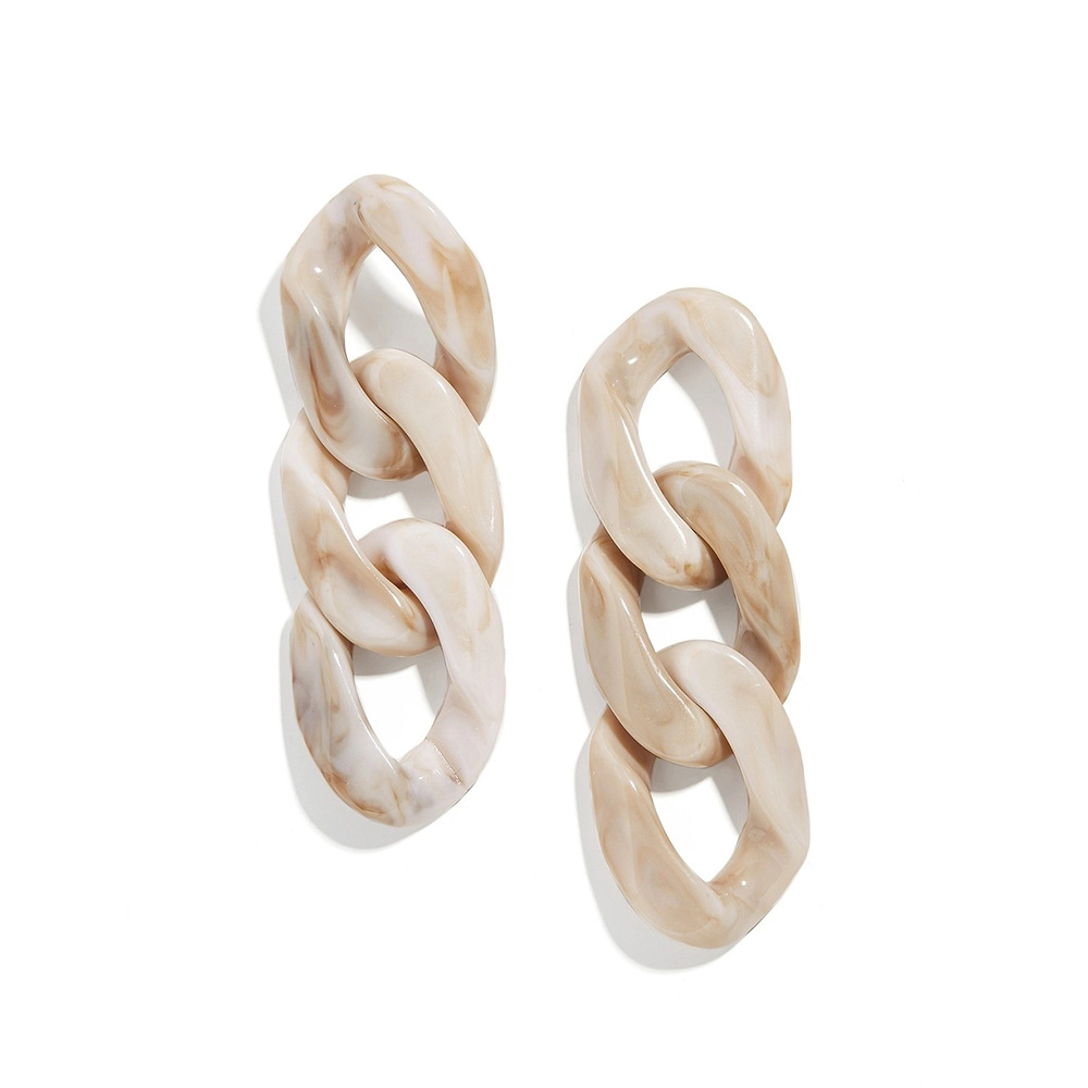 Exaggerated Buckle Multilayer Vintage Acetate Plate Earrings Bohemian Earrings display picture 2
