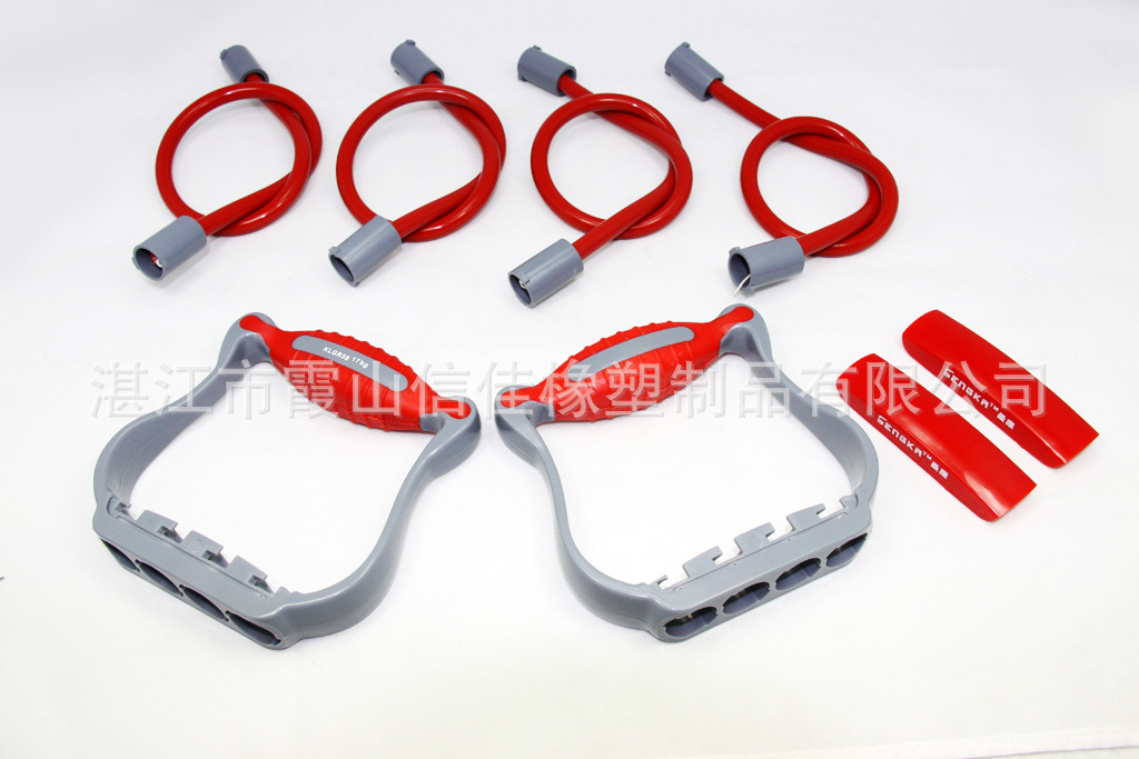 厂家供应 乳胶握力圈 脚踏四管拉力器 拉力器健身器材