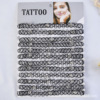 Fashionable tattoo, fishing line, black diamond necklace, European style, simple and elegant design, factory direct supply