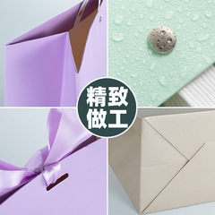 時尚打釘服裝店紙袋LOGO純色女裝開業特種紋路紙包裝手提袋子