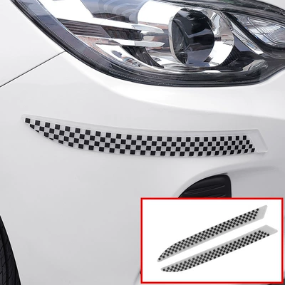 Qapı və bamper qoruyucu zolaqlar – Car bumper anti-scratch anti-scratch - 10-bumper-black-and-white-grid-transparent-bottom-a-pair