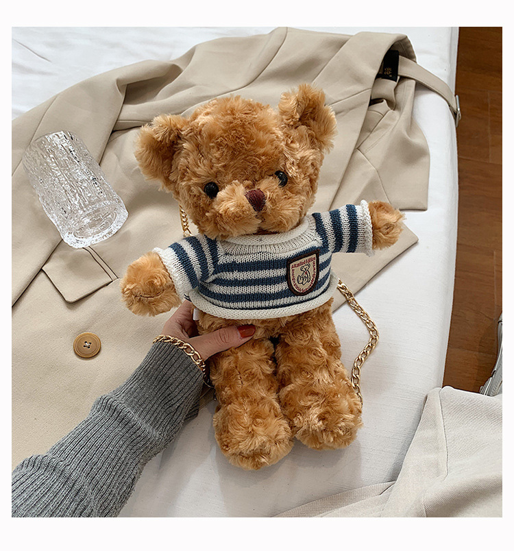 Korea Cute  New Bear Doll Chain Bag display picture 9