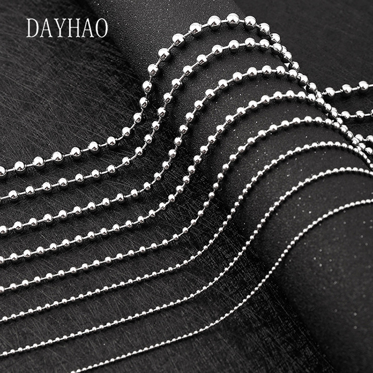 DAYHAO New products Korean Edition fashion Stainless steel Jewelry parts Bead chain Bare chain Pendant With chain Manufactor wholesale