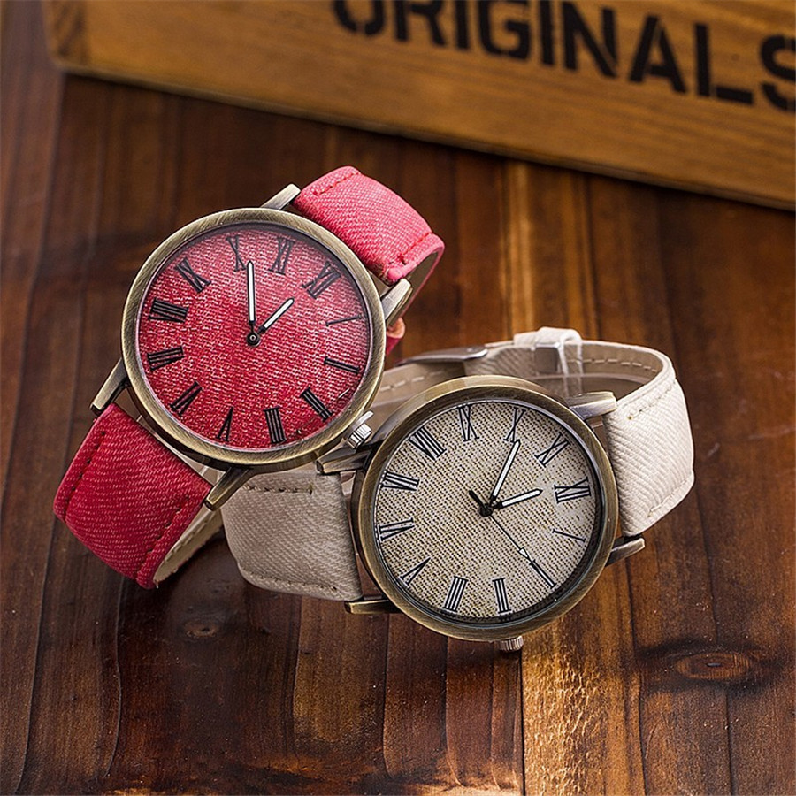 Jeans Gürtel Römische Skala Damen Uhr Lässig Einfache Einfarbige Damen Trend Casual Handuhr Uhr Watch display picture 2