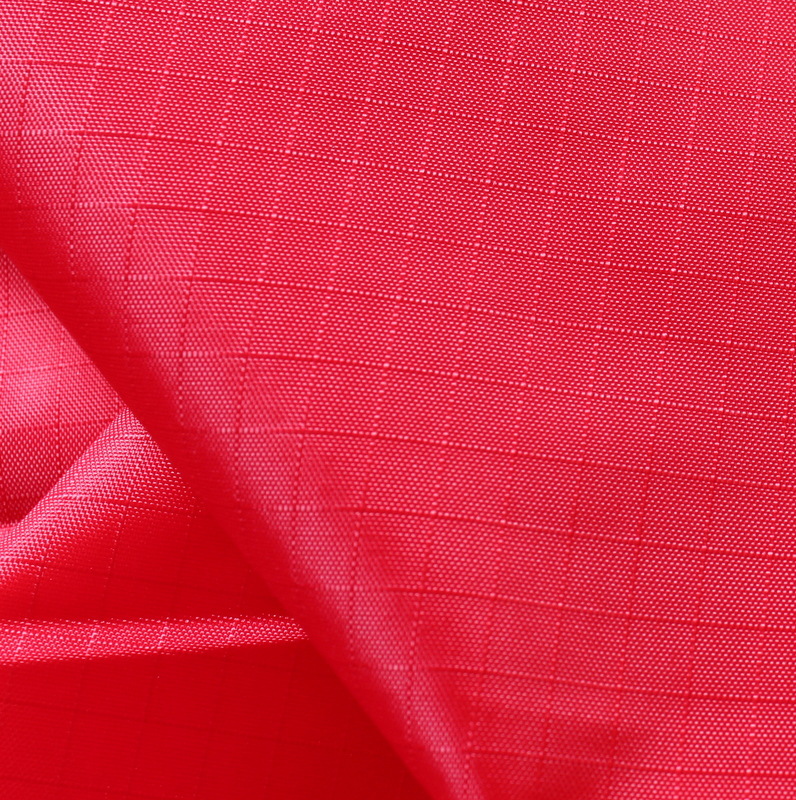 热卖190T涤塔夫五分格子布防水PA涂层布 箱包里布 收纳盒面料