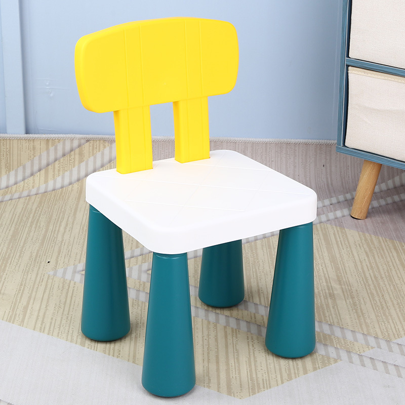 幼儿园儿童靠背座椅早教培训班加厚塑料凳子积木桌椅宝宝小板凳