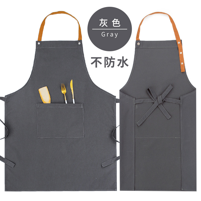 Delantal imprimible impresión del logotipo supermercado hogar cocina a prueba de aceite moda hombres y mujeres leche té restaurante mono