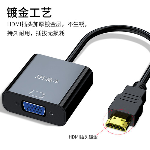 Jinghua manufacturer HDMI to VGA converter hdmi to vga computer TV monitor video cable