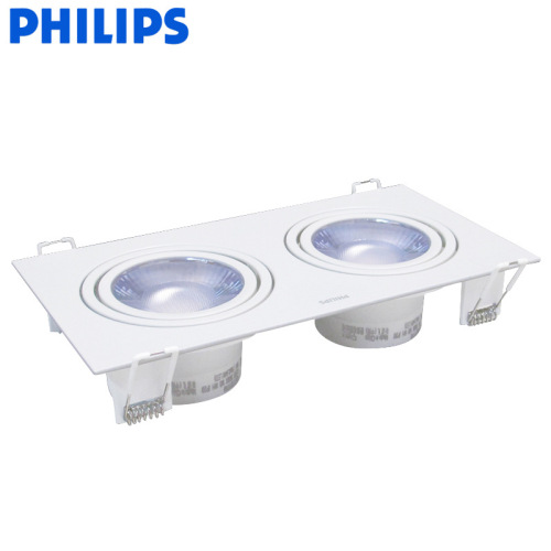 Philips LED bar light, single head dual head embedded spot light 6W ceiling light, focused square grille downlight