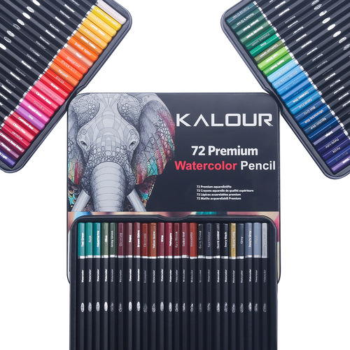 Manufacturer's new product 72-color painting water-soluble colored lead professional adult painting graffiti filling 72-color iron box set