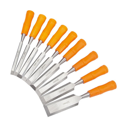 Wood chisel, woodworking chisel, flat blade steel chisel, flat blade, flat chisel, half gouge chisel, woodworking tool set