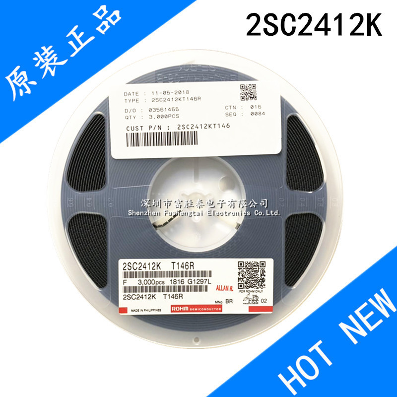 全新 2SC2412KT146R 原装ROHM罗姆 封装SOT-23 丝印BR 贴片三极管