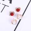 Fashionable earrings from pearl, zirconium, internet celebrity