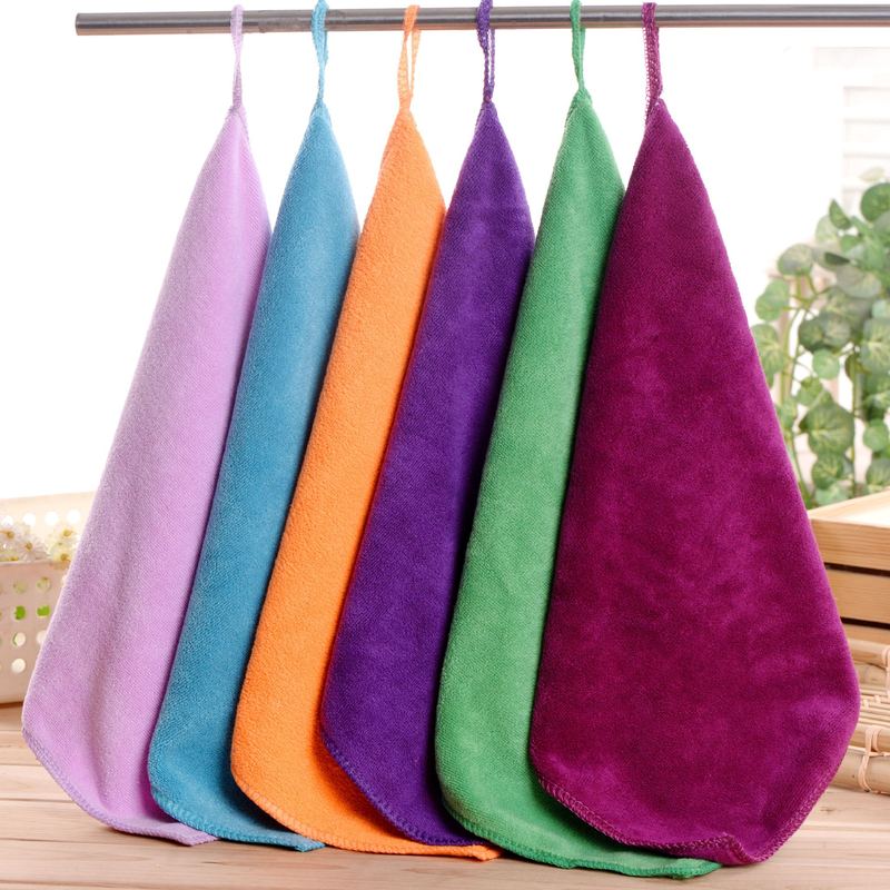 Small square towel fine fiber sanding hook towel 30*30 thick absorbent cloth housekeeping cleaning towel wholesale