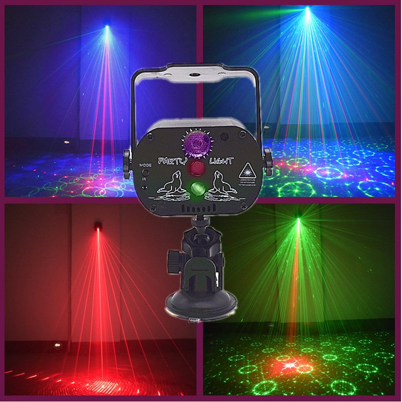 Transfronteriza mini luz láser USB controlado por voz cielo estrellado lámpara de proyección KTV bar etapa lámpara fiesta atmósfera lámpara de flash
