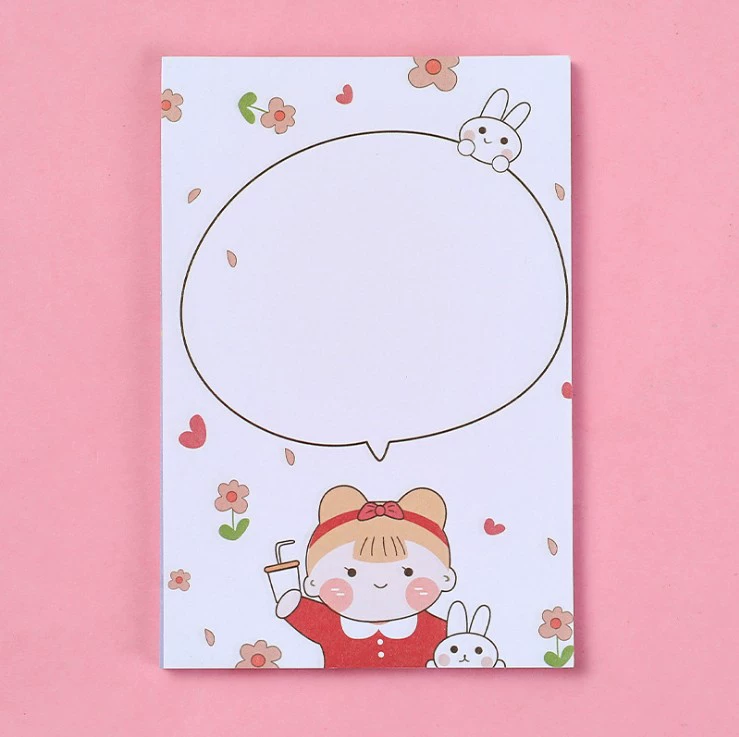 Cartoon book for elementary school students, cute note