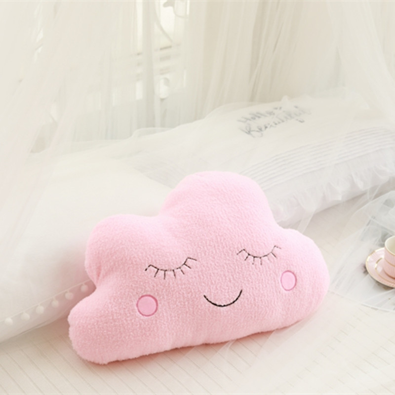 INS Sky series almohada de peluche de juguete nube Luna gotas de lluvia estrella de cinco puntas sofá cojín decoración de la habitación de los niños