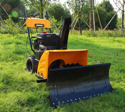 直销新款15马力电启动一米双轮扫雪机 大棚扬雪车 手扶式清雪机|ru