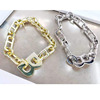 Accessory with letters, chain, brand necklace hip-hop style, small design set, suitable for import, trend of season