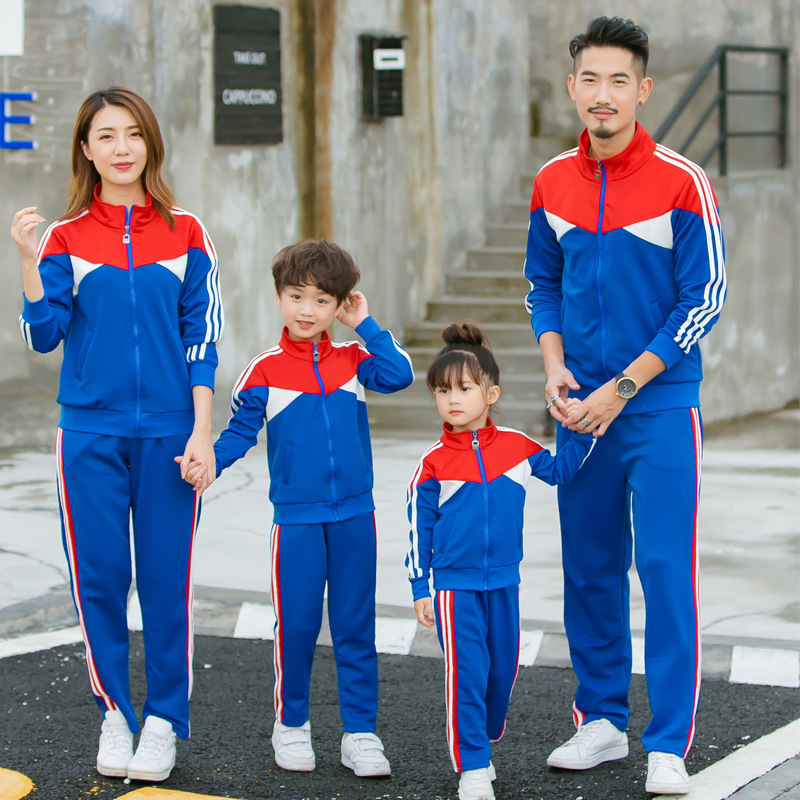 2023 ropa para padres e hijos nuevo Otoño e Invierno traje de Deportes de ocio uniforme de clase de Kindergarten uniforme escolar compra de grupo entrega de una pieza a54