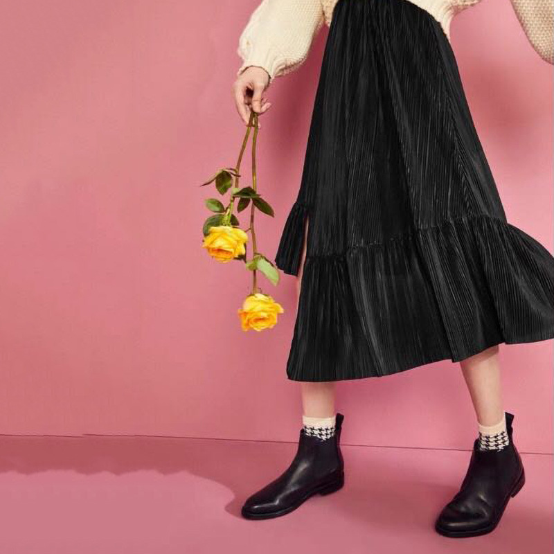 厂家供应秋冬新款女装修身连衣裙高腰半身不规则裙 丝绒面料