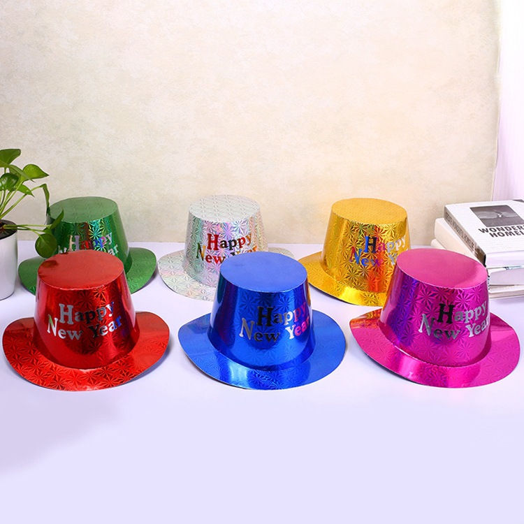 Sombreros de papel de Año Nuevo en stock HappyNewYear Party Sombreros de papel